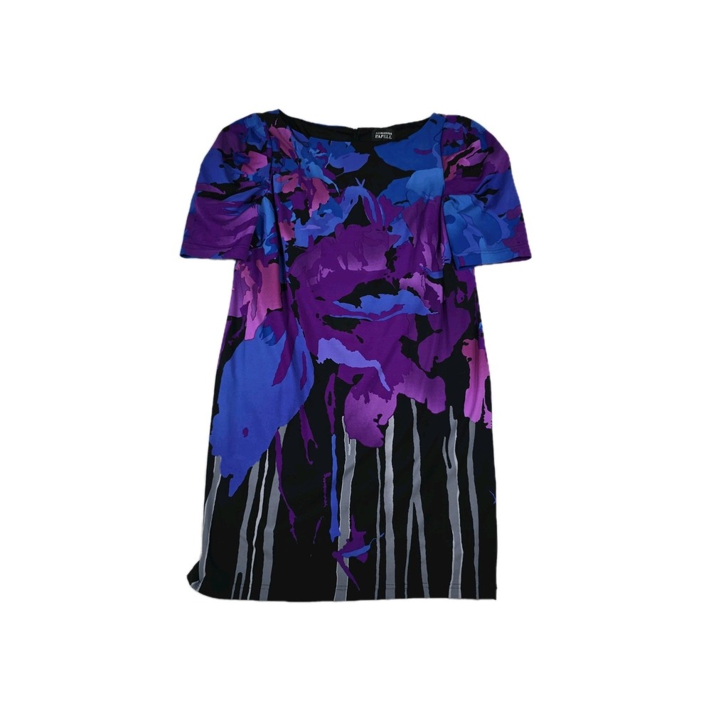 Adriana Papell Women's‎ Size Medium A Line Multicolor Dress Blue Purple